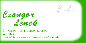 csongor lenck business card